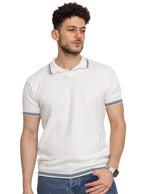 White Design 10 - F - Polo Neck T-Shirt - Khotwh